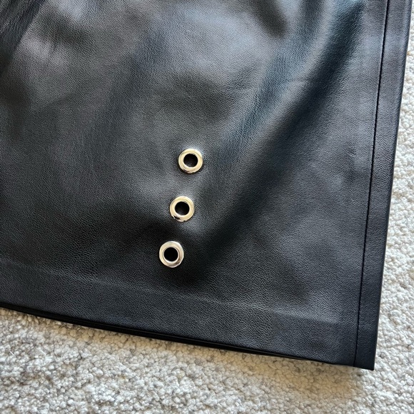 Lalipop Design Black Vegan Leather Skirt - Picture 3 of 6